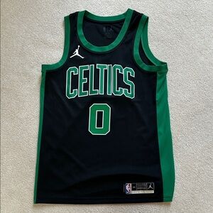 Jason Tatum Nike Black and Green Celtics Jersey
